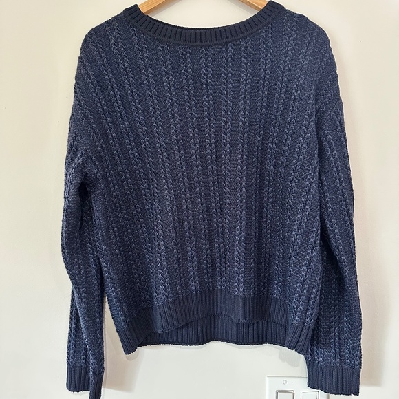 St John Sport | Women’s Crew Neck Knit Sweater Navy Blue Size Large - Picture 1 of 13